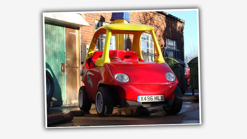 Illustration for article titled Giant Street Legal Cozy Coupe Will Delight The Crap Out Of You
